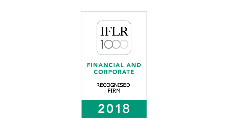 EVERLEGAL is recognised by IFLR1000 2018