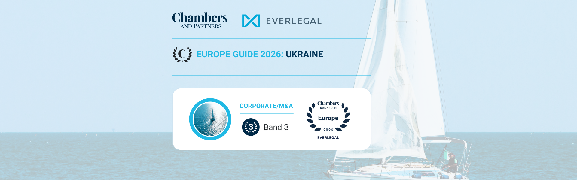 EVERLEGAL ranked Band 3 in Corporate and M&A by Chambers and Partners Europe 2026
