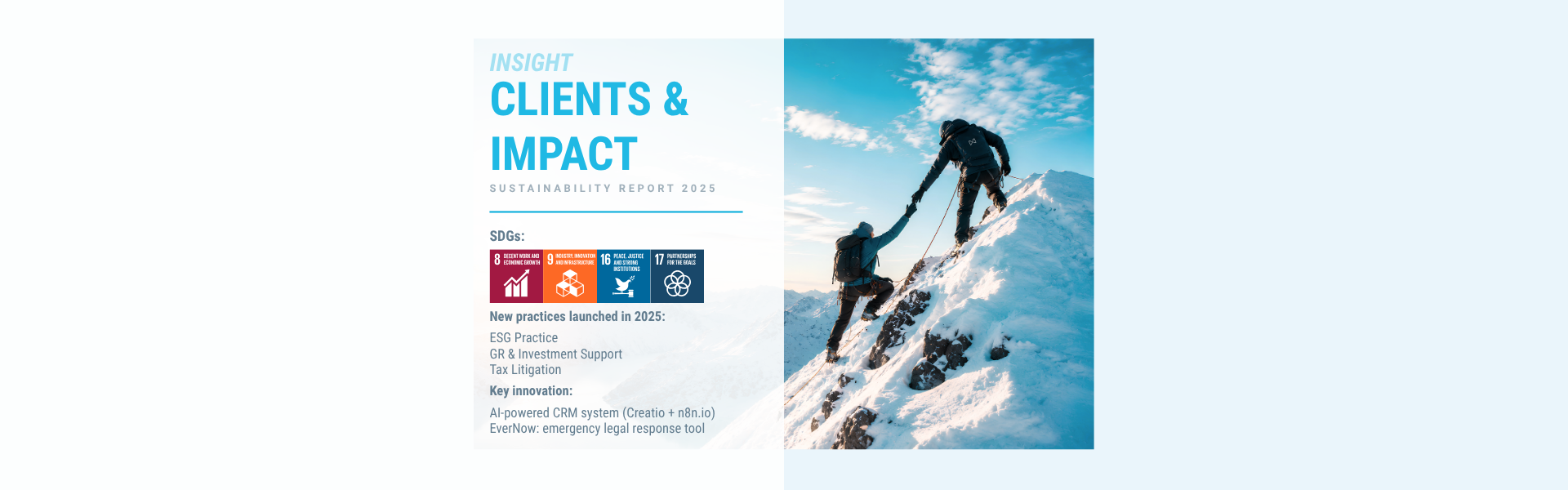 EVERLEGAL Sustainability Progress Report 2025 – OUR CLIENTS & IMPACT